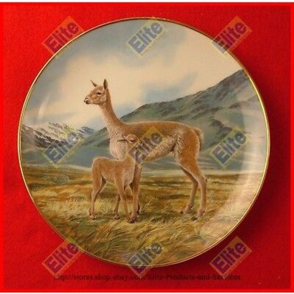 Last of Their Kind: The Endangered Species "The Vicuna" Collectors Plate - NIB